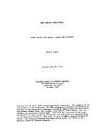 HUMAN CAPITAL AND GROWTH: THEORY AND EVIDENCE
