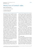 Making sense of Cronbach’s alpha