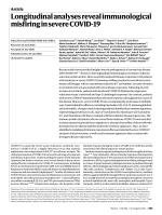Longitudinal analyses reveal immunological misfiring in severe COVID-19