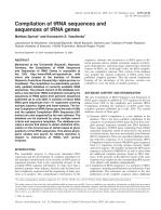 Compilation of tRNA sequences and sequences of tRNA genes