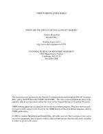 WHAT ARE THE EFFECTS OF FISCAL POLICY SHOCKS?
