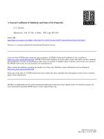 A General Coefficient of Similarity and Some of Its Properties