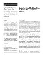 Global Burden of Oral Conditions in 1990-2010: A Systematic Analysis