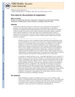 Five rules for the evolution of cooperation