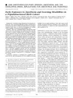 Early Exposure to Anesthesia and Learning Disabilities in a Population-based Birth Cohort