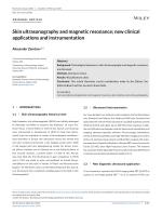 Skin ultrasonography and magnetic resonance; new clinical applications and instrumentation