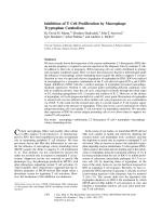Inhibition of T Cell Proliferation by Macrophage Tryptophan Catabolism