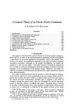 A General Theory of an Elastic-Plastic Continuum