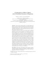 Cryptanalysis of Block Ciphers with Overdefined Systems of Equations