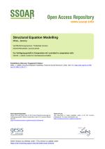 Structural Equation Modelling