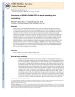 Functions of RANKL/RANK/OPG in bone modeling and remodeling