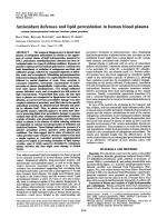 Antioxidant defenses and lipid peroxidation in human blood plasma