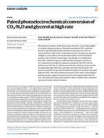 Paired photoelectrochemical conversion of CO2/H2O and glycerol at high rate
