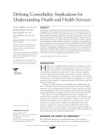 Defining Comorbidity: Implications for Understanding Health and Health Services
