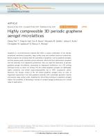 Highly compressible 3D periodic graphene aerogel microlattices