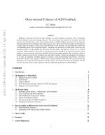Observational Evidence of AGN Feedback