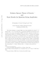 Kodaira–Spencer Theory of Gravity and Exact Results for Quantum String Amplitudes