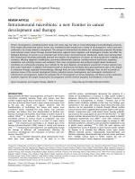 Intratumoural microbiota: a new frontier in cancer development and therapy