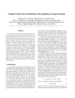 Weighted Nuclear Norm Minimization with Application to Image Denoising