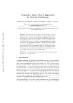 Cooperative Game Theory Approaches for Network Partitioning