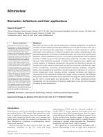 Biomarker definitions and their applications