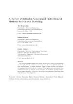 A Review of Extended/Generalized Finite Element Methods for Material Modelling