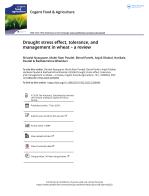 Drought stress effect, tolerance, and management in wheat – a review