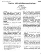 Principles of Mixed-Initiative User Interfaces