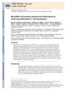 MicroRNA-155 promotes autoimmune inflammation by enhancing inflammatory T cell development