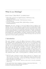 What Is an Ontology?