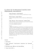 k·p theory for two-dimensional transition metal dichalcogenide semiconductors
