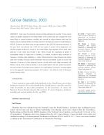 Cancer Statistics, 2003