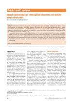 Global epidemiology of haemoglobin disorders and derived service indicators