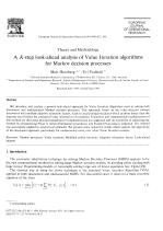 A K-step look-ahead analysis of Value Iteration algorithms for Markov decision processes
