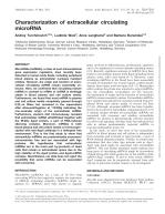Characterization of extracellular circulating microRNA