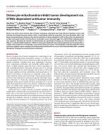 Osteocyte mitochondria inhibit tumor development via STING-dependent antitumor immunity