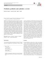 Probiotics, prebiotics and synbiotics- a review