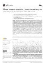 Research Progress of Antioxidant Additives for Lubricating Oils