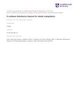 A Nonlinear Disturbance Observer for Robotic Manipulators