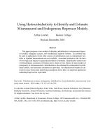 Using Heteroskedasticity to Identify and Estimate Mismeasured and Endogenous Regressor Models
