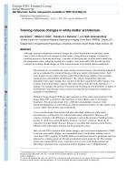 Training induces changes in white matter architecture