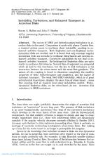 Instability, Turbulence, and Enhanced Transport in Accretion Disks