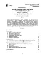 SURFACE AND INTERFACE STRESS EFFECTS IN THIN FILMS