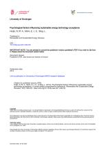 Psychological factors influencing sustainable energy technology acceptance