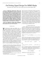 On Probing Signal Design For MIMO Radar