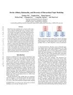 On the Affinity, Rationality, and Diversity of Hierarchical Topic Modeling