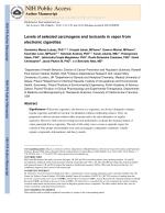 Levels of selected carcinogens and toxicants in vapor from electronic cigarettes