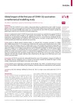 Global impact of the first year of COVID-19 vaccination: a mathematical modelling study