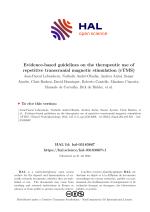 Evidence-based guidelines on the therapeutic use of repetitive transcranial magnetic stimulation (rTMS)