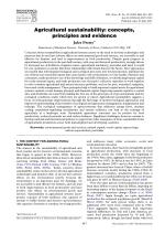 Agricultural sustainability: concepts, principles and evidence